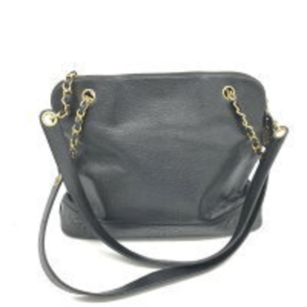 Chanel Triple Tote CC Chain Black Leather Caviar Bag